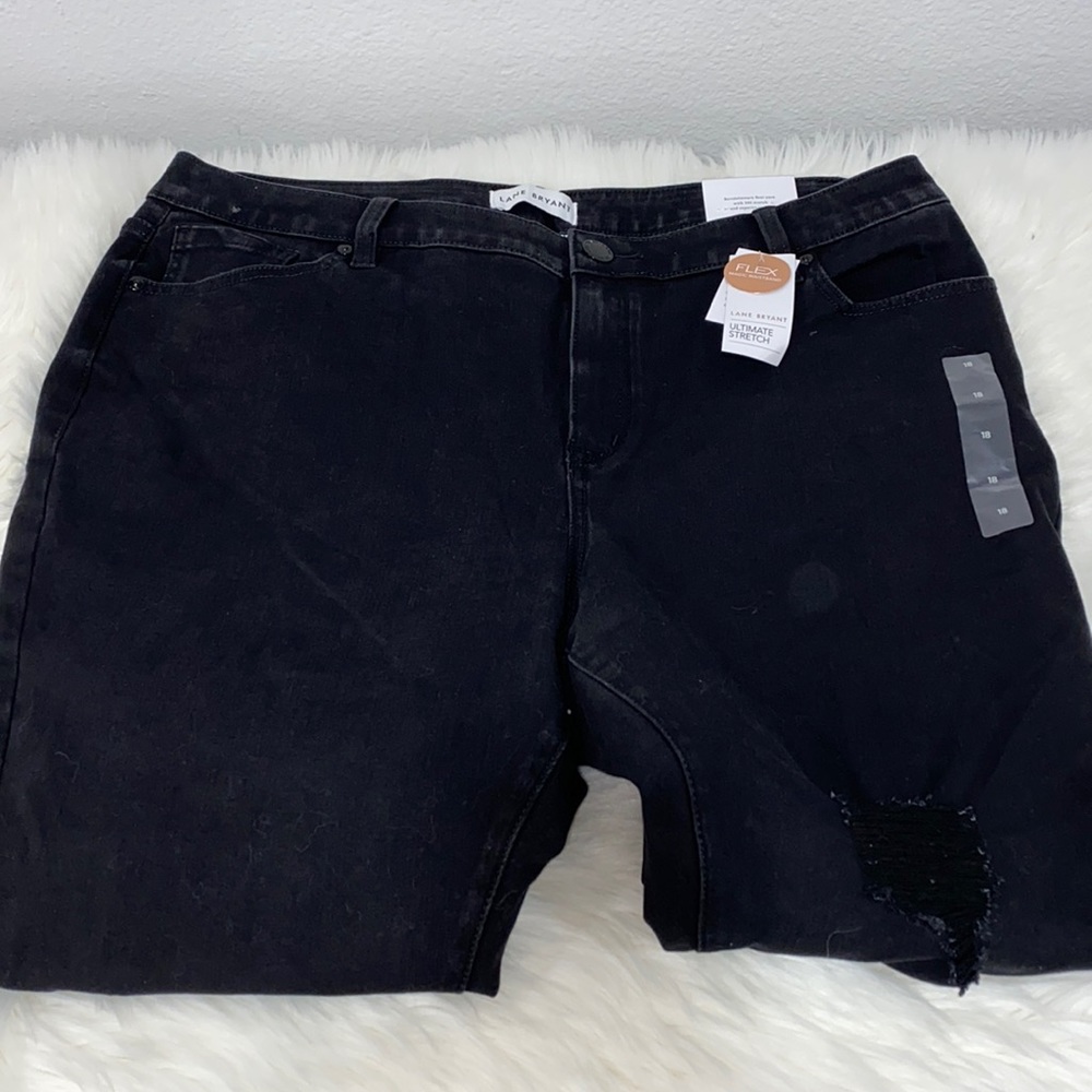 Black skinny high rise